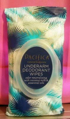 Pacifica Beauty Underarm Deodorant Wipes Coconut NEW - Image 1 of 2