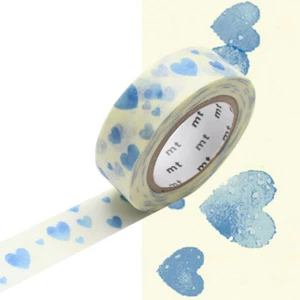 Masking Tape MT Flock Of Hearts Blue Team - Heart Stamp Blue - Picture 1 of 2