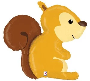 Globo de lámina grande 36" de aluminio animal ardilla madera feliz cumpleaños fiesta jumbo - Imagen 1 de 1