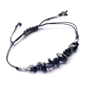 Natural Gems Chip Stone Bracelet Chakra Energy TUMBLED Yogo Bracelets Adjustment - Picture 1 of 27