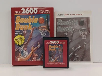 DOUBLE DUNK 2-on-2 Basketball for ATARI 2600 BOX, MANUAL and CARTRIDGE TESTED - Image 1 of 4