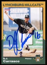 2002 Lynchburg Hillcats DJ D.J. CARRASCO Signed Card autograph AUTO PIRATES SOX