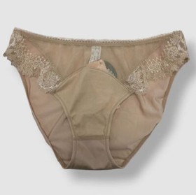 Lise Charmel Women's Beige High Rise Lace Brief Panties Size Small