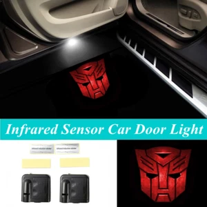 2Pcs LED Car Door Red Transformers Autobot Welcome Projector Shadow Lights - Bild 1 von 12