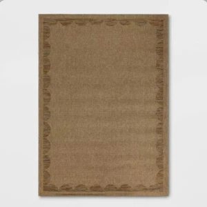 Threshold Scalloped Border Rectangular Flat-Woven Outdoor Area Rug - Picture 1 of 4