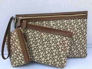 DKNY VELA TRIPLE POUCH R9327F12 3PC Clutch Pouch Wallet $128.00 - Picture 1 of 20