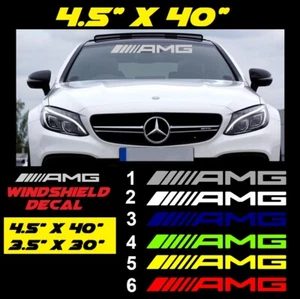 AMG Logo Windshield Banner Vinyl Sport Premium Decal racing Sticker - Foto 1 di 5