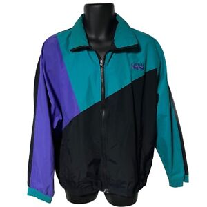 Vintage 90’s Crystal Pepsi Colorblock Vendor Jacket Size XL Purple Teal