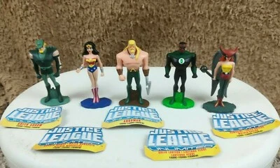 5 x Justice League Unlimited AQUAMAN HAWKGIRL GREEN ARROW Metal Figurines Mattel — 第 1/4 张图片