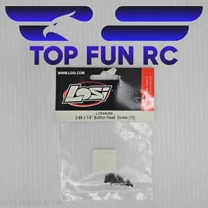 Losi LOSA6255, 2-56x1/4" Button Head Screw (10) - Picture 1 of 1