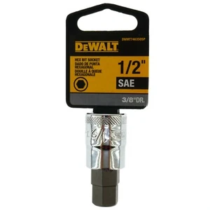 Enchufe de broca hexagonal cromada Dewalt DWMT74635OSP 1/2", unidad de 3/8", 74-635D - Imagen 1 de 12