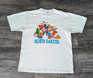 Disney Parks Exclusive North Dakota Mickey Gang Vintage Single Stitch T-shirt XL - Picture 1 of 7