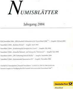 Sammlung Numisblätter - Jahrgang 2004- alle 6 Bl. mit Beschreibung  ( SA 27-3 ) - Picture 1 of 7