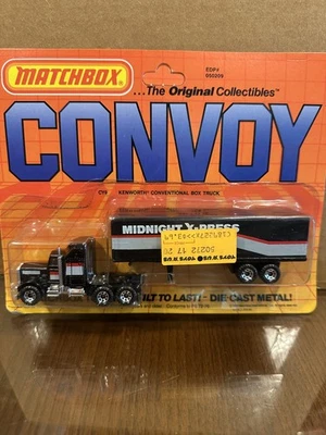 Matchbox Convoy Midnight X-Press 050209 Box Truck Black Semi Hauler New On Card - image 1 of 4