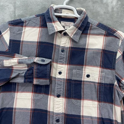 Wallace & Barnes Shirt Men's size medium flannel heavyweight slim plaid workwear - Image 1 of 4