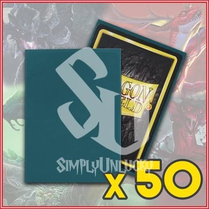Petrol 50 Matte Dragon Shield Sleeves Japanese Size 🐉for Yugioh Vanguard - Picture 1 of 2