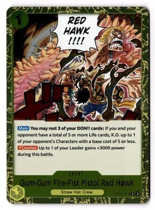 Gum-Gum Fire-Fist Pistol Red Hawk OP11-114 A Fist of Divine Speed Foil NM - Picture 1 of 2