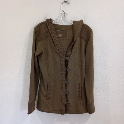 Suéter Cárdigan Natural Reflections Marrón con Capucha, Talla S Foto 1 de 4