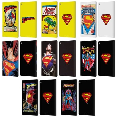 SUPERMAN DC COMICS FAMOUS COMIC BOOK COVERS LEATHER BOOK CASE FOR AMAZON FIRE - Image 1 of 4