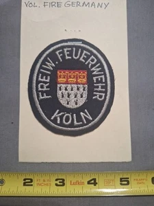 Volunteer Fire Department Germany Freiw Feuerwehr Koln Patch Badge - Picture 1 of 2
