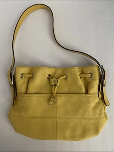 Tignanello gelbe Leder Bucket Bag Top Zustand Summer Vibes - Bild 1 von 15