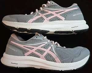 Asics Womens Gel Contend 7 1012A910 Gray Pink Running Shoes Sneakers Size 11 W - Picture 1 of 12