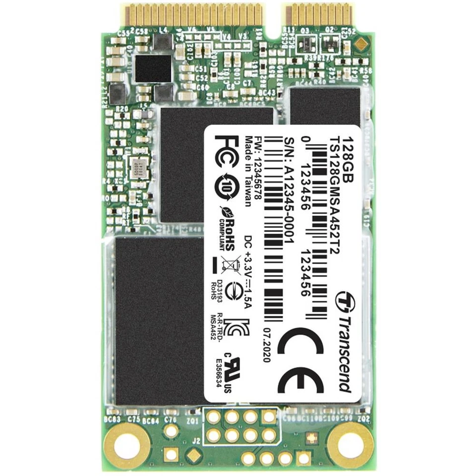 Transcend MSA452T2 128 GB Interne mSATA SSD SATA 6 Gb/s Industrial - Bild 1 von 1