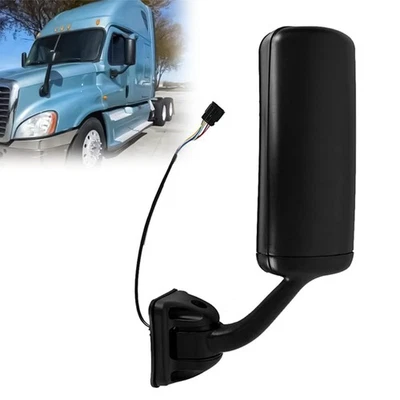 For Freightliner Cascadia Driver Side Door Mirror Powered&Heated Black 2008-2017 - Image 1 of 4