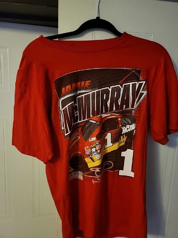 jamie mcmurray T Shirt Medium McDonald's Fanatics Red Nascar Racing Cover