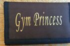 new gymnastics purse/wallet  brown and blue with glitter prints