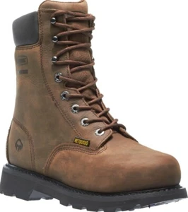 Wolverine Mens Brown Leather McKay WP ST 8in Work Boots Metguard W05680 Sz 11.5m - Picture 1 of 3