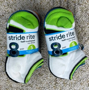 Stride Rite Boys Cotton No Show Socks 16 Pair SMALL 7-10 - Picture 1 of 23
