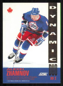 1993-94 Score Dynamic Duos Canadian #2 Teemu Selanne/Alexei Zhamnov