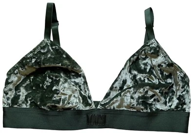 Sujetador Bralette Victoria’s Secret ROSA Terciopelo Verde Triángulo Talla Grande Desde 2022 Foto 1 de 4