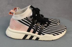 Adidas Mens EQT ADV 91-18 Support Mid Black White Pink Running Shoes Size 8 - Picture 1 of 8