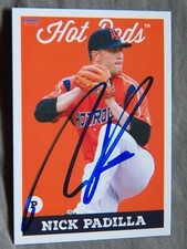 Tampa Bay Rays Nick Padilla Signed 2019 Bowling Green Hot Rods Auto Card