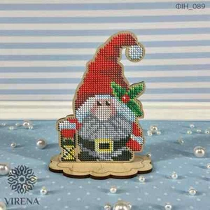 Linterna Roja Gnomo Navidad Cuentas Bordado Kit Madera Virena FIH-089 Ucrania - Imagen 1 de 5
