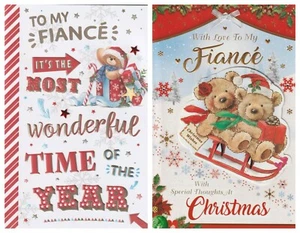 Fiancé Christmas Card ~ Large 8 Page Christmas Card ~ To My Fiancé - Picture 1 of 17