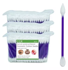 1800pcs CGR Precision Cotton Swabs with Pointed Flattened Tip Cosmetic Makeup - Picture 1 of 7