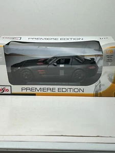 Maisto Premiere Edition 1:18 Scale Mercedes Benz SLS AMG with Box, Matte Black - Picture 1 of 22