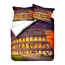 Rome Colosseum London Big Ben  Scenery Buildings Bedding Duvet Cover Set Gift