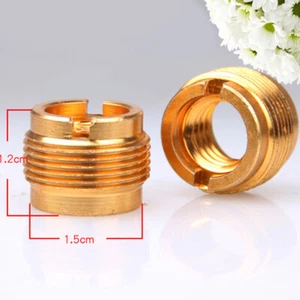 5X Microphone Mic Screw Clip Thread Adaptor 3/8" To 5/8" Connector Golden ES; _t - Imagen 1 de 7
