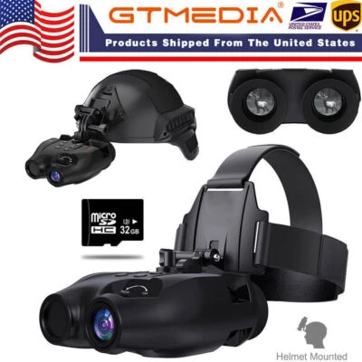 Головные очки ночного видения цифровые инфракрасные охотничьи перезаряжаемые бинокли полная высокая четкость - Изображение 1 из 4