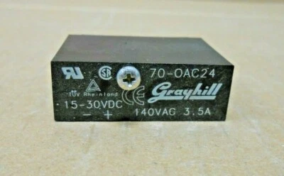 1 NEW GRAYHILL 70-OAC24 70OAC24 I/O MODULE 15-30 VDC 140 VAC 3.5 A (65+ AVAIL) - Image 1 of 2