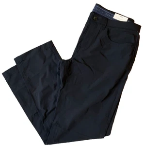@ Perry Ellis Portfolio Mens Travel Luxe Pants Size 34X32 Black NWTs Slim Fit - Picture 1 of 12