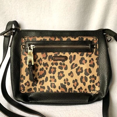 Cartera Bandolera Dana Buchman Imitación Cuero Estampado Animal Interior Cebra Guepardo Foto 1 de 4
