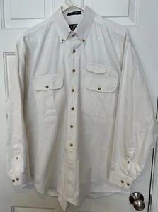 Orvis Vented Fishing Shirt Men’s Size Large White Outdoor Button Down Shirt - Picture 1 of 5