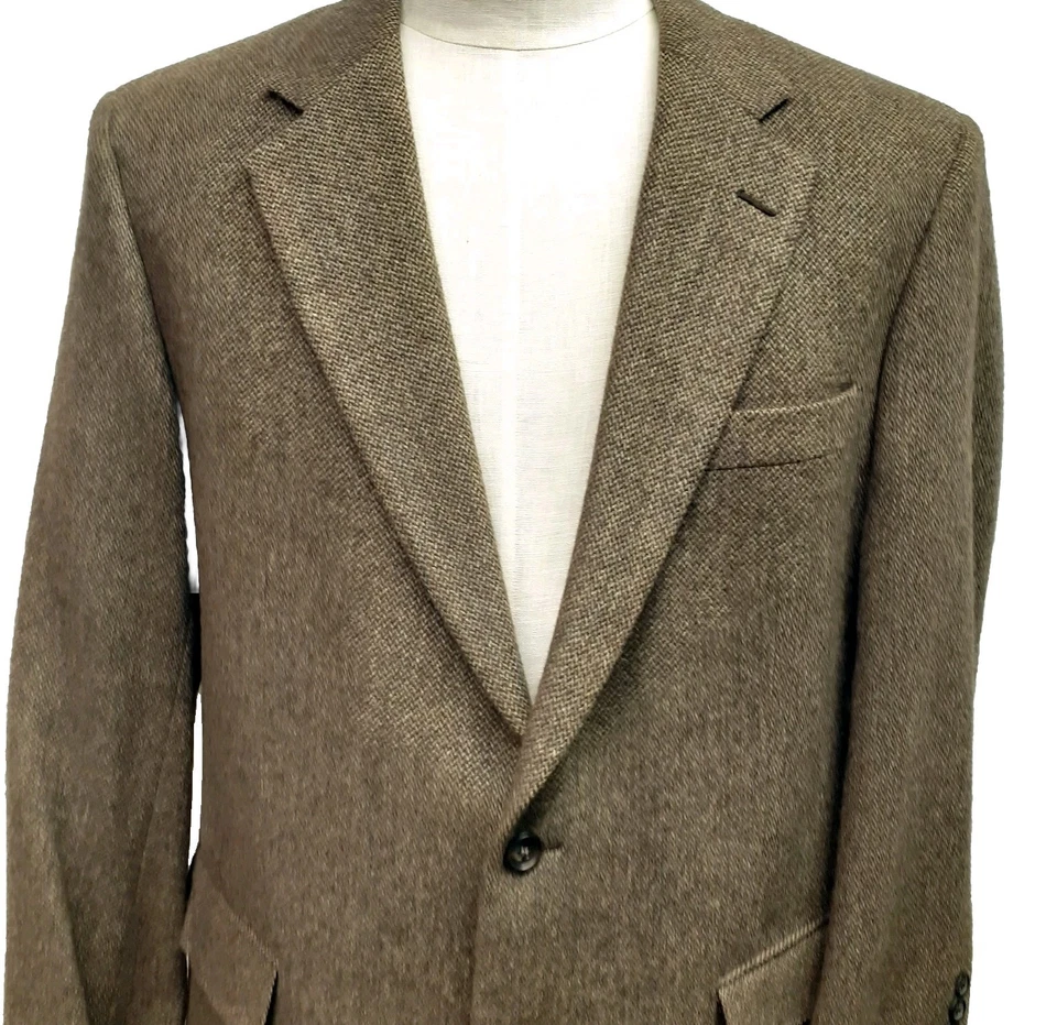 Brooks Brothers Men’s 45 R Blazer Sport Coat Jacket Camel Hair USA Made in Brown - Image 1 of 4