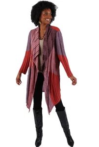 Nwt SACRED THREADS boho patch hippie rayon crepe TOP CARDIGAN JACKET DUSTER XL - Picture 1 of 7