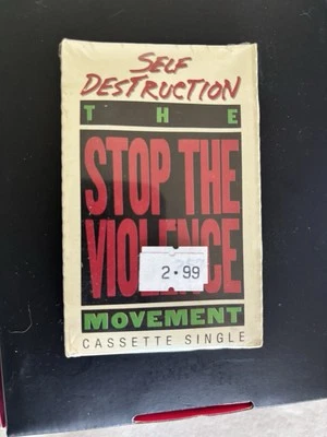 Sealed/ New -Stop The Violence Movement Cassette Tape Self-Destruction 1989 - Image 1 of 4
